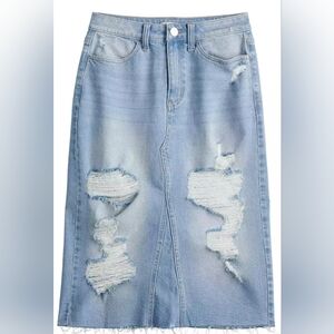 Juniors' SO® Denim Midi Skirt